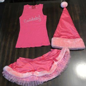 RARE Victoria’s Secret Sexy Little Things Santa Baby 3 PC Small TANK SKIRT HAT